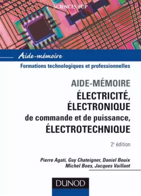 Couverture du produit · Electricité, électronique de commande et de puissance, électrotechnique
