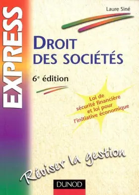 Couverture du produit · Droit des sociétés