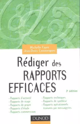 Couverture du produit · Rédiger des rapports efficaces