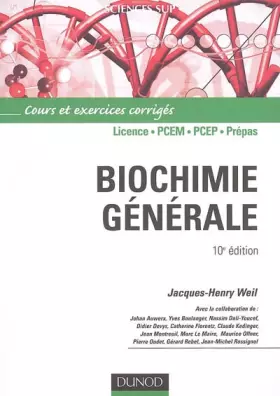 Couverture du produit · Biochimie générale : Cours et exercices corrigés