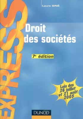 Couverture du produit · Droit des sociétés