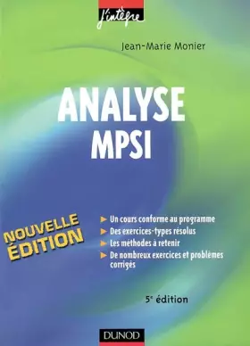 Couverture du produit · Analyse MPSI