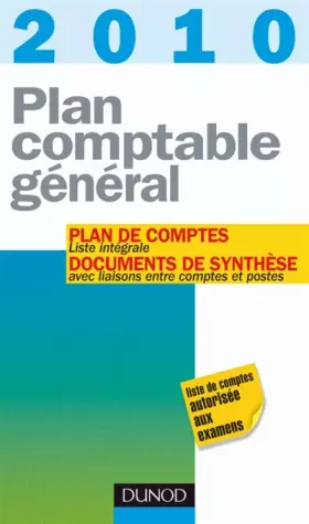 Couverture du produit · Plan comptable général 2010