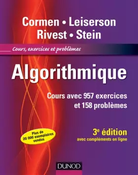 Couverture du produit · Algorithmique - 3ème édition - Cours avec 957 exercices et 158 problèmes