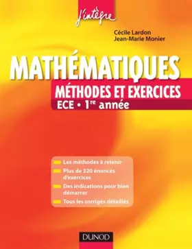 Couverture du produit · Mathématiques - Méthodes et Exercices ECE - 1re année