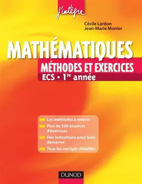 Couverture du produit · Mathématiques - Méthodes et Exercices ECS - 1re année