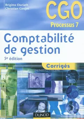 Couverture du produit · Comptabilité de gestion - 5ème édition - Corrigés: Corrigés