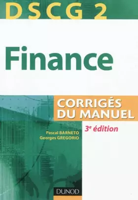 Couverture du produit · DSCG 2 - Finance - 3e édition - Corrigés du manuel
