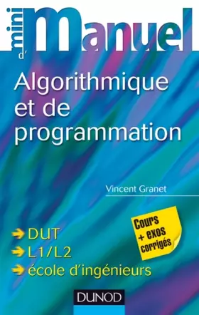 Couverture du produit · Mini manuel d'algorithmique et programmation