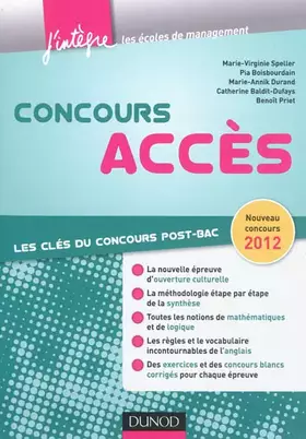Couverture du produit · Concours Accès - Les clés du concours post-bac