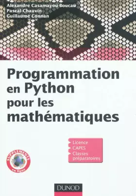 Couverture du produit · Programmation en Python pour les mathématiques