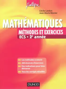 Couverture du produit · Mathématiques Méthodes et Exercices ECS 2e année