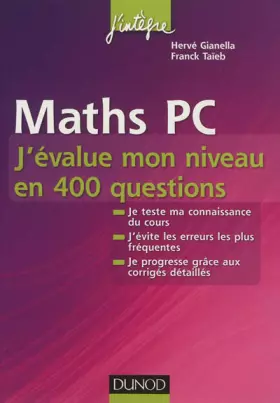 Couverture du produit · Maths PC - J'évalue mon niveau en 400 questions