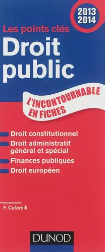 Couverture du produit · Les points clés Droit public 2013/2014
