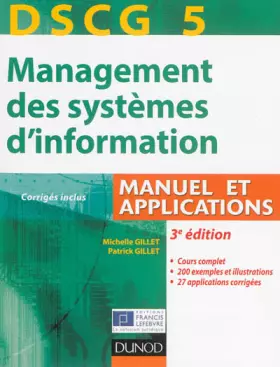 Couverture du produit · DSCG 5 - Management des systèmes d'information - 3e édition - Manuel et applications
