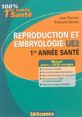Couverture du produit · Reproduction et embryologie-UE2
