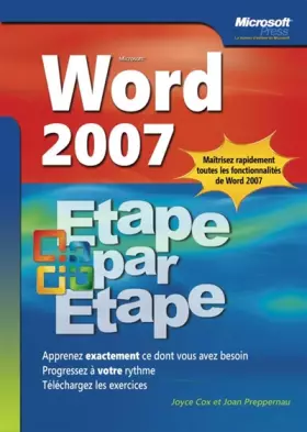 Couverture du produit · Word 2007 Etape par Etape