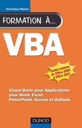 Couverture du produit · Formation à VBA