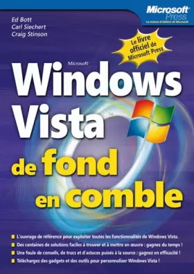 Couverture du produit · Windows Vista de fond en comble