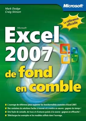 Couverture du produit · Excel 2007: De fond en comble