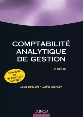 Couverture du produit · Comptabilité analytique de gestion