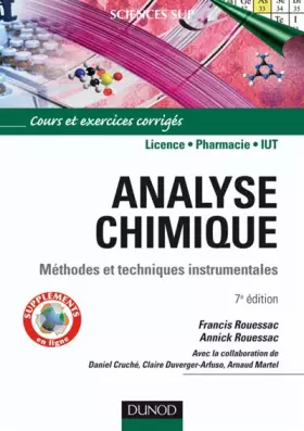 Couverture du produit · Analyse chimique : Méthodes et techniques instrumentales