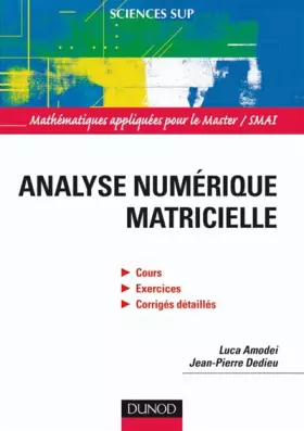 Couverture du produit · Analyse numérique matricielle