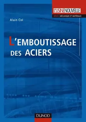 Couverture du produit · L'emboutissage des aciers