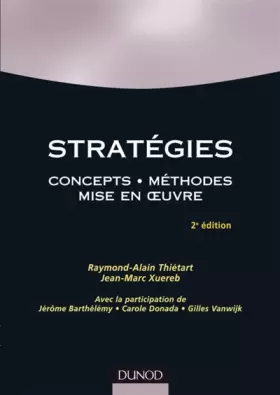 Couverture du produit · Stratégies : Concepts, méthodes, mise en oeuvre