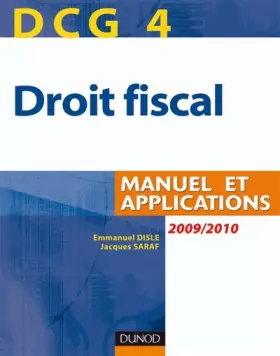 Couverture du produit · Droit fiscal DCG4 : Manuel et applications