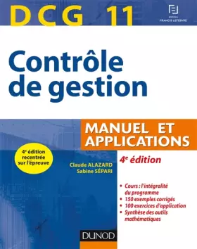 Couverture du produit · DCG 11 - Contrôle de gestion - 4e éd. - Manuel et applications