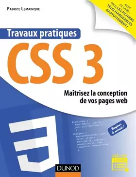 Couverture du produit · Travaux pratiques CSS3 - Maîtrisez la conception de vos pages web