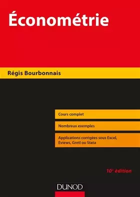 Couverture du produit · Économétrie - 10e éd. - Cours et exercices corrigés