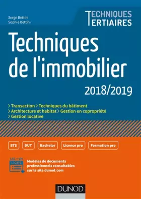 Couverture du produit · Techniques de l'immobilier - 2018/2019