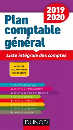 Couverture du produit · Plan comptable général 2019/2020 - Liste intégrale des comptes