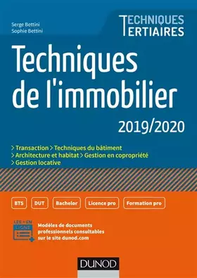 Couverture du produit · Techniques de l'immobilier 2019/2020