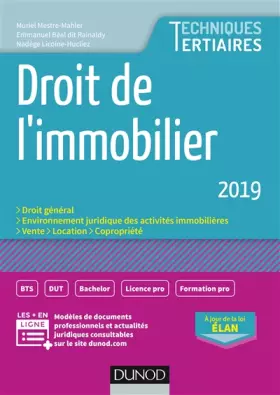 Couverture du produit · Droit de l'immobilier 2019