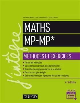 Couverture du produit · Maths Méthodes et Exercices MP - 4e éd.