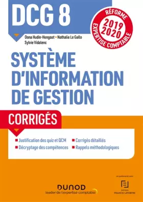 Couverture du produit · DCG 8 Système d'information de gestion - Corrigés: Réforme Expertise comptable