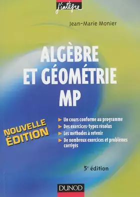Couverture du produit · Algèbre et géométrie MP