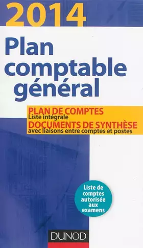 Couverture du produit · Plan comptable général 2014 - 18e éd. - Plan de comptes & documents de synthèse: Plan de comptes & documents de synthèse (dépliant séparé)