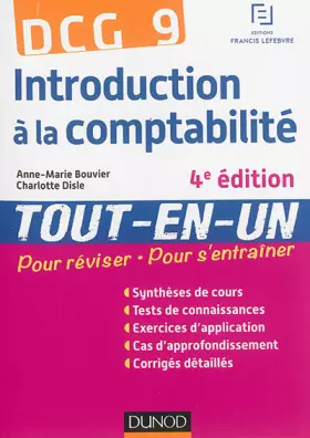 Couverture du produit · DCG 9 - Introduction à la comptabilité - 4e édition - Tout-en-Un