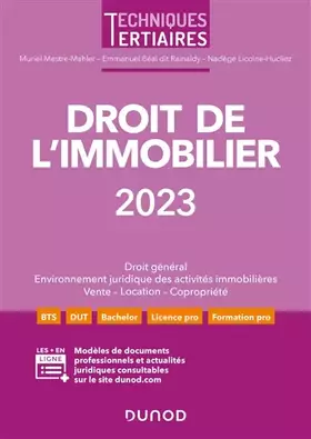 Couverture du produit · Droit de l'immobilier 2023 (2023)