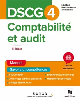 Couverture du produit · DSCG 4 - Comptabilité et audit - Manuel - 5e éd.