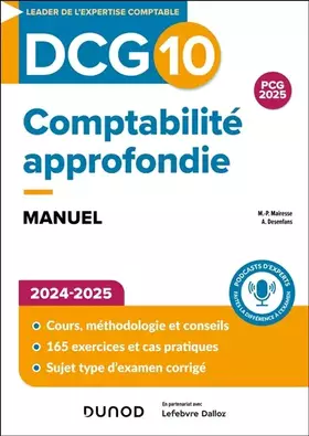 Couverture du produit · DCG 10 - Comptabilité approfondie - Manuel 2024-2025