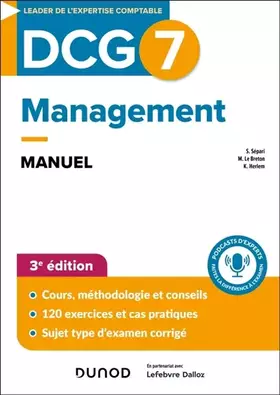 Couverture du produit · DCG 7 - Management - Manuel - 3e éd.