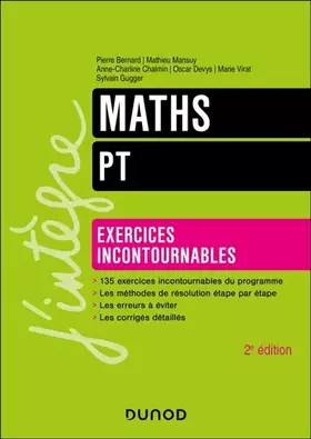 Couverture du produit · Maths - Exercices incontournables - PT - 2e éd.