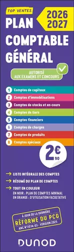 Couverture du produit · Plan comptable général - PCG - 2026-2027: Liste intégrale des comptes