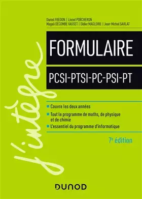 Couverture du produit · Formulaire PCSI-PTSI-PC-PSI-PT - 7e éd.