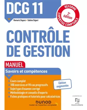 Couverture du produit · DCG 11 Contrôle de gestion - Manuel - 2e éd.